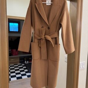 Anine Bing Tan Wool Coat
